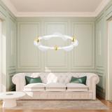 HÄNGANDE LED-LAMPA G010-CP VIT/GULD