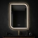 LED-VÄGGSPEGEL ZONE 70X50 BRUSH GOLD