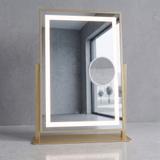 LED-spegel LUMI L.Gold 30x40cm