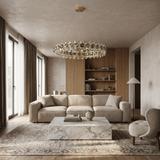 Kristall-pendellampa SWE094-CP 60cm Gold