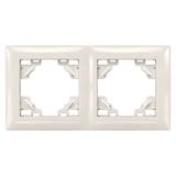 Double socket frame OSTE JNH014-2F Beige