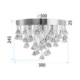 Kristalltaklampa plafon APP1655-3CP