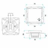 Uksekella Nupp OSTE JNH008-W BLACK