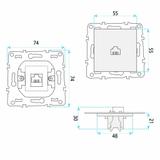 Розетка RJ45 с Рамка OSTE JNH010-S WHITE