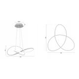 Taklampa Hängande Ring Modern LED + Fjärrkontroll APP394-CP Guld