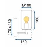 VÄGGLAMPA VÄGGLYKTA APP1222-1W Svart