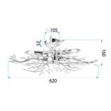 Taklampa EBT020-5C KROM