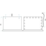 Spegel LED Hollywood Vit 80x60