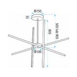 Taklampa LED APP1929-CP Black