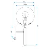Vägglampa G098-1W Guld