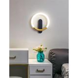 VÄGGLAMPA LED LHJ068-W Svart / Borstad Guld