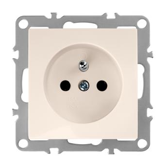 Единичен контакт със заземяване OSTE JNH001-G Beige