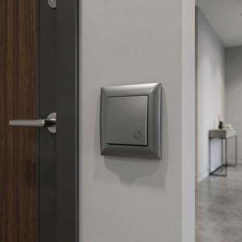 Doorbell Push Button with Frame OSTE JNH008-W GREY