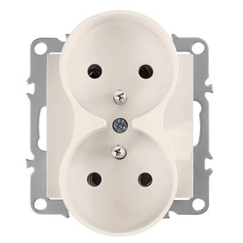 Double grounded socket OSTE JNH002-G Beige