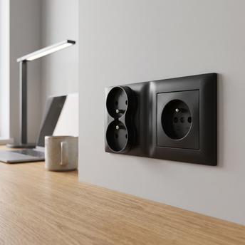 Ramă dublă pentru prize OSTE JNH014-2F Black