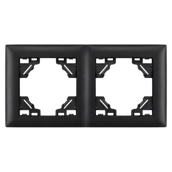 Ramă dublă pentru prize OSTE JNH014-2F Black