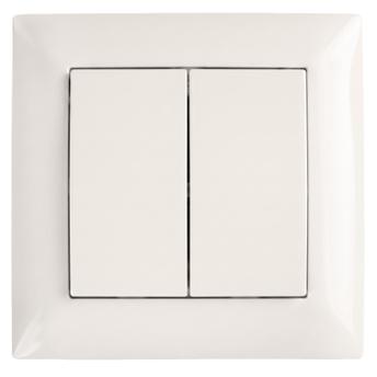 Întrerupător Dublu cu Ramă OSTE JNH007-W BEIGE