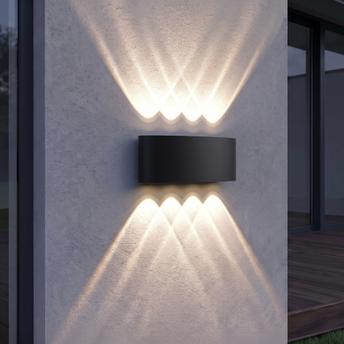 Homlokzati fali lámpa LED JNH041-8G Black