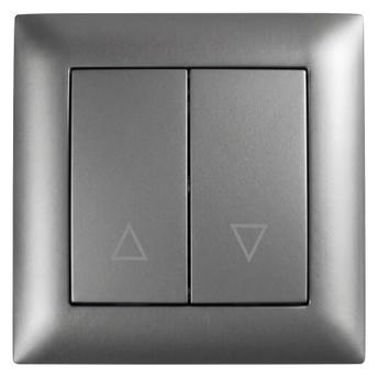 Sälekaihtimen Kytkin Kehyksellä OSTE JNH009-W GREY