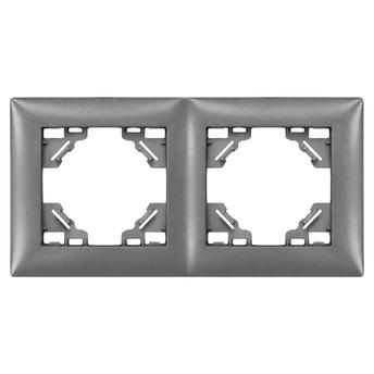 Ramă dublă pentru prize OSTE JNH014-2F Grey