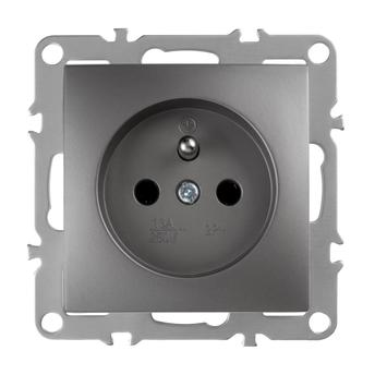 Единичен контакт със заземяване OSTE JNH001-G Grey