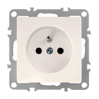 Единичен контакт със заземяване OSTE JNH001-G Beige
