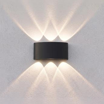 Homlokzati fali lámpa LED JNH040-6G Black