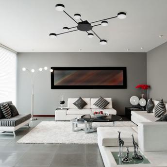 Lampe Moderne BLACK 8-Bras LED APP523-8C