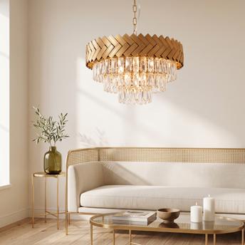 Kristallen Hanglamp APP1942-3CP 50cm Gold