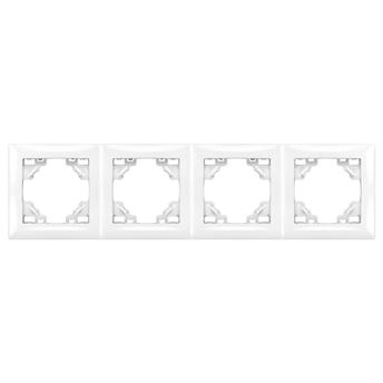 Quadruple socket frame OSTE JNH016-4F White
