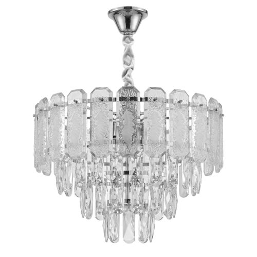 Krištolinis pakabinamas šviestuvas SWE087-CP 40cm CHROME
