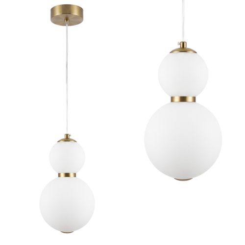 LED-Pendelleuchte Deckenlampe LHJ112-2CP Gold gebürstet