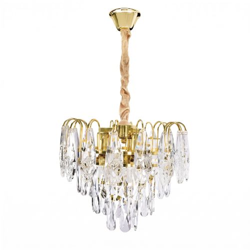 Krištolinis pakabinamas šviestuvas SWE078-CP 30cm GOLD