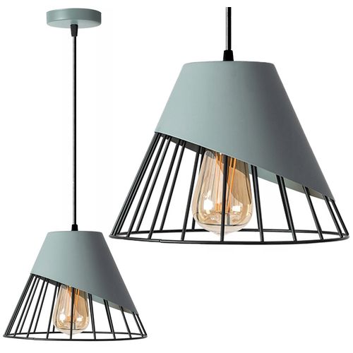 ZÁVESNÉ STROPNÉ LAMPA S KOVOVÝM TIIEŇOM APP229-1CP ŠEDÁ