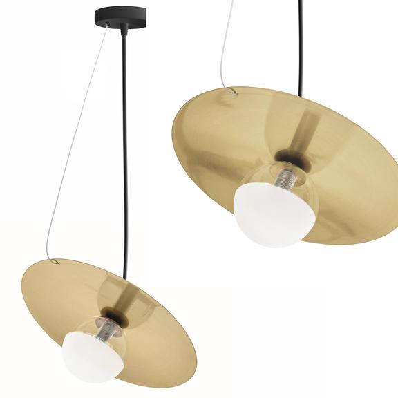 TAKLAMPA HÄNGANDE APP1417-CP svart/guld