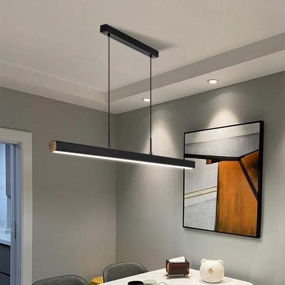 Hängande LED-taklampa APP1447-CP Svart 80 cm