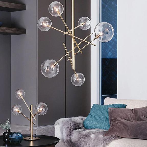 Hänglampa Glasbollar 6 st APP919-6CP Guld