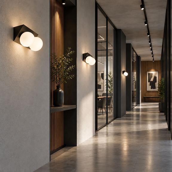 LAMPA ŚCIENNA KINKIET APP1230-2W Czarna