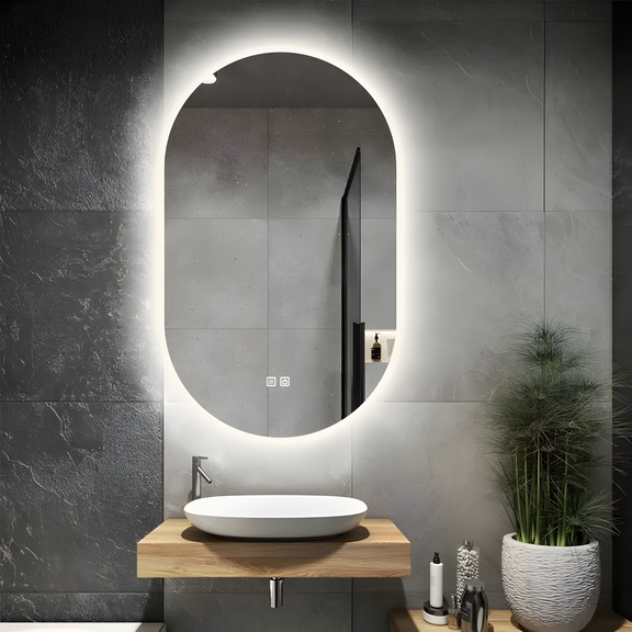 VÄGGSPEGEL LED 50x80cm S027