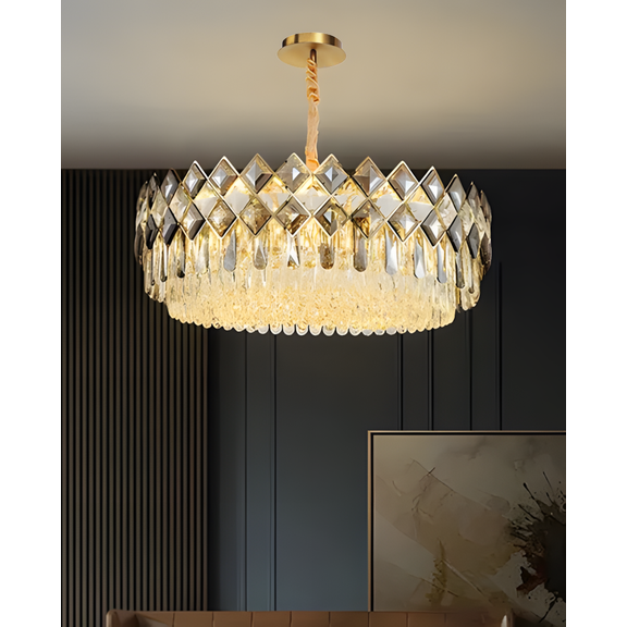 Kristalltaklampa hängande APP1540-8CP60 Guld