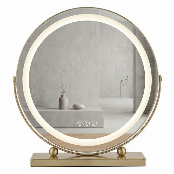 Spegel LED MAKE-UP L.Gold 40 cm