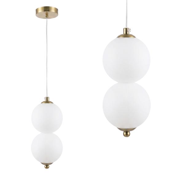 LED taklampa pendel LHJ117-2CP borstat guld
