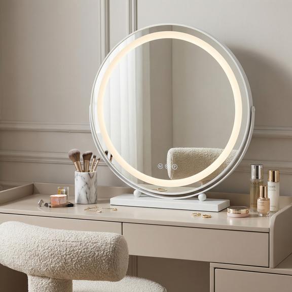 Spegel LED MAKE-UP Vit 50 cm