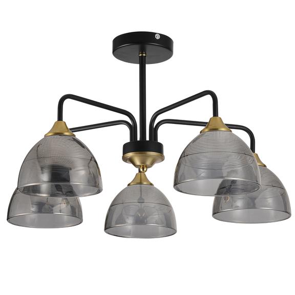 TAKLAMPA HÄNGANDE G085-5C Svart Speglad