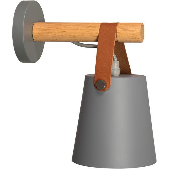 Vägglampa Metall med Rem Grå APP468-1W GREY