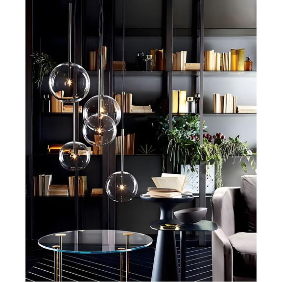 Taklampa Hängande Glasglob 15 cm KROM APP1681-1CP