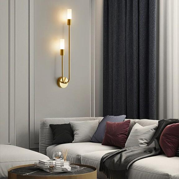 VÄGGLAMPA VÄGGLYKTA APP1148-2W guld