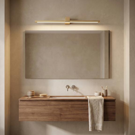 Badrum vägg LED-lampa SWE048-1W 80cm GOLD BRUSH