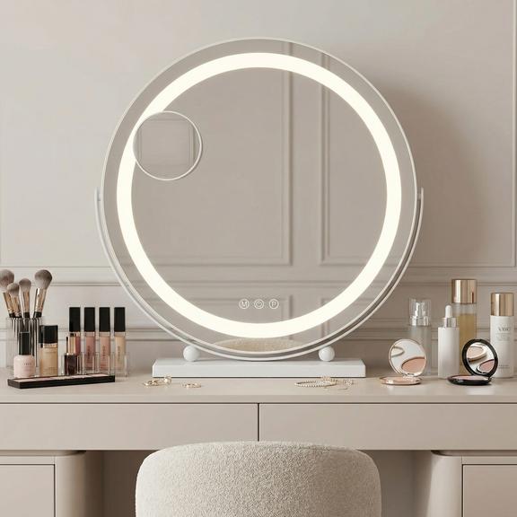 Spegel LED MAKE-UP Vit 40 cm