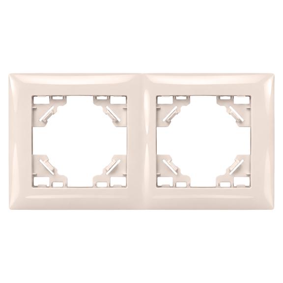 Marco doble para enchufes OSTE JNH014-2F Beige